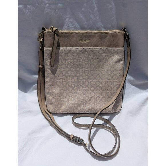 Coach Madison Op Art Pearlescent North South Swingpack Bag - Picture 1 of 12